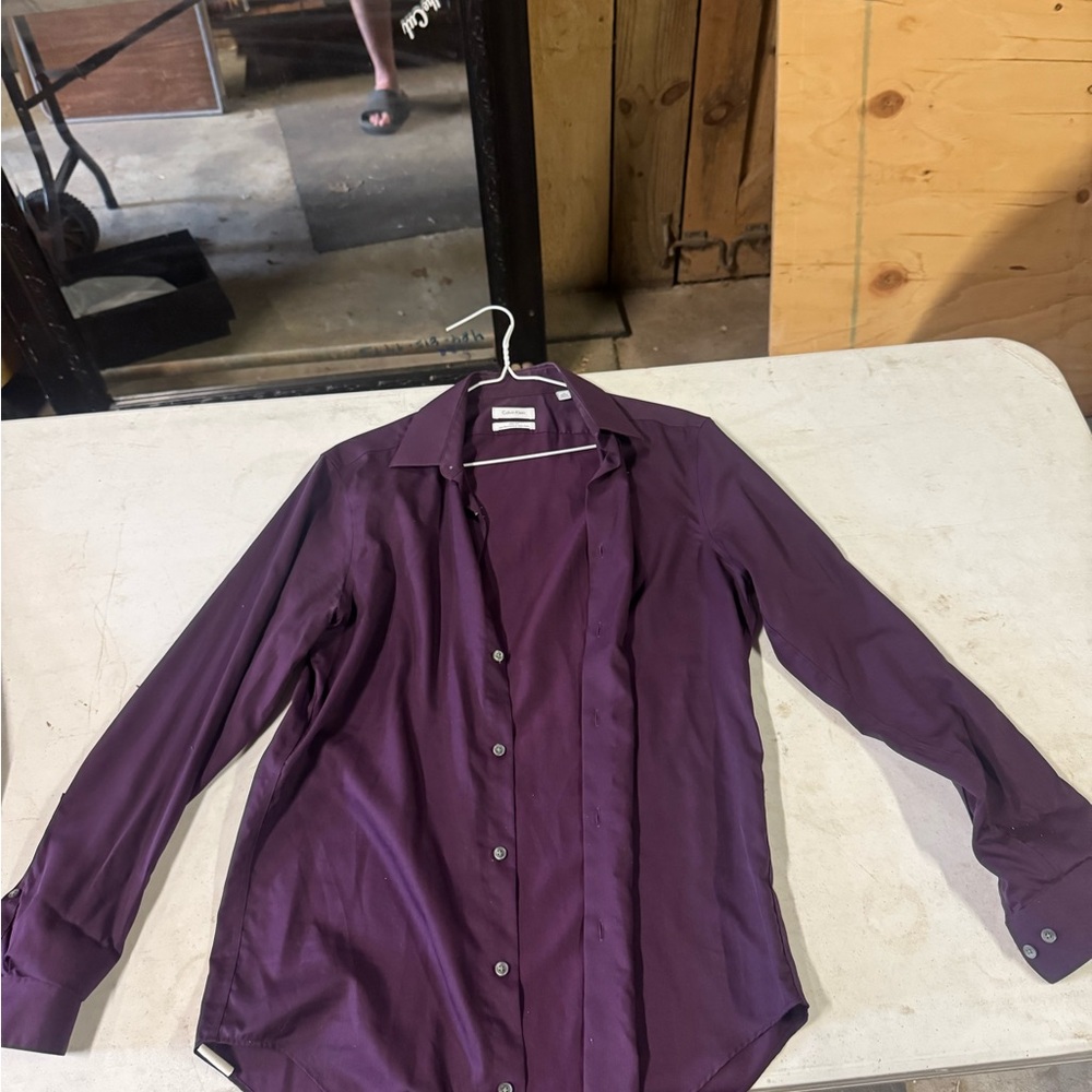 Calvin Klein Purple Lightweight Shirt Jacket